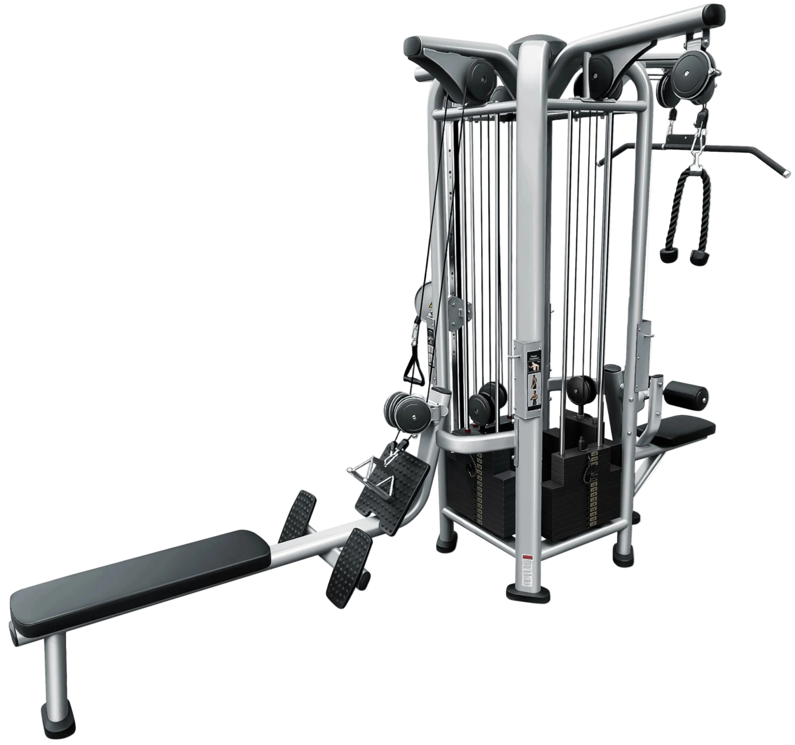 4 Stack Multi Jungle Gym - French Fitness FFS Silver (New)