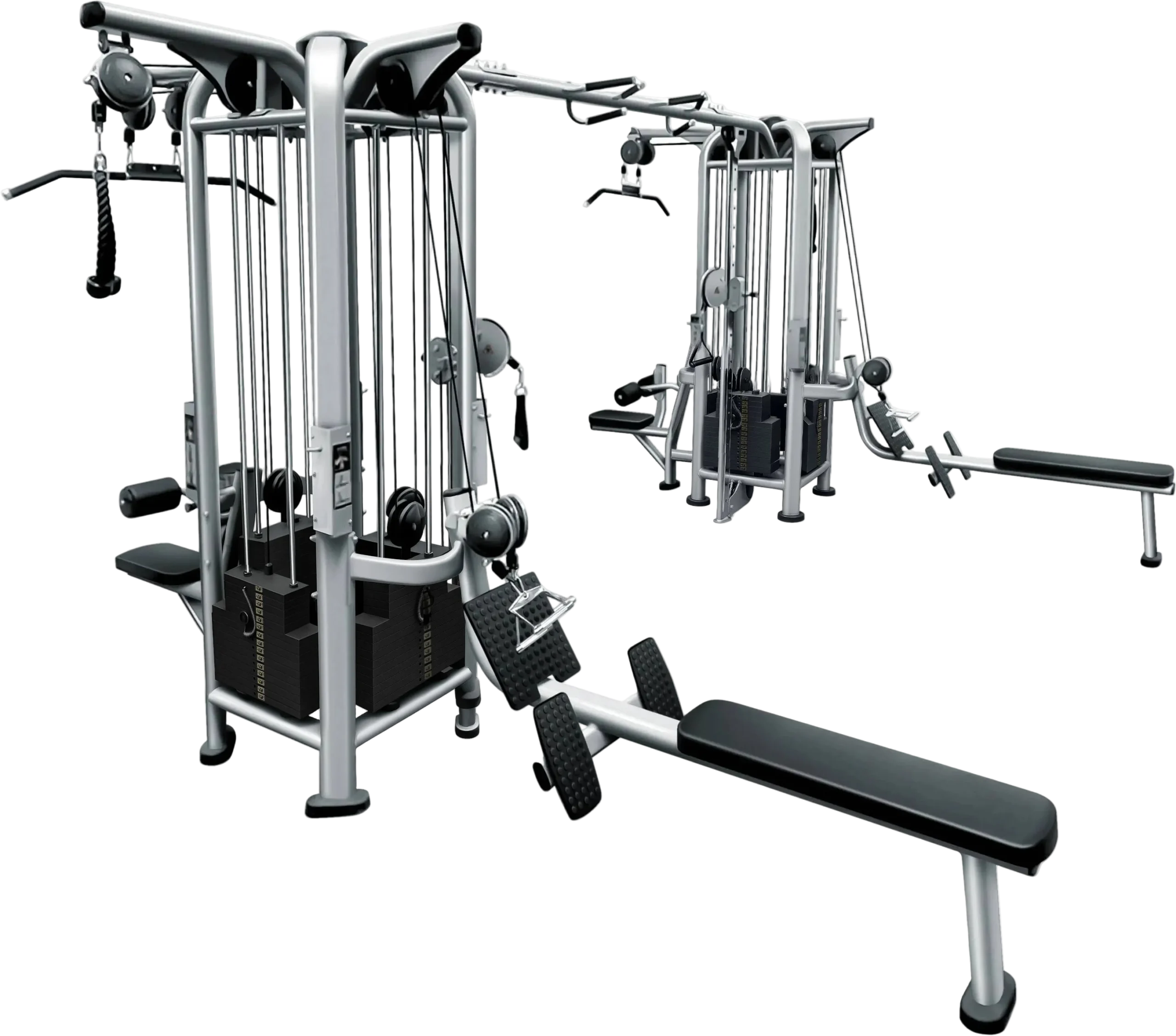 8 Stack Multi Jungle Gym - French Fitness FFS Silver (New)