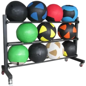 French Fitness 3 Tier Medicine & Slam Ball Rack (New)