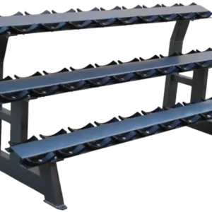 French Fitness 3 Tier Saddle 15 Pair Dumbbell Rack (New)