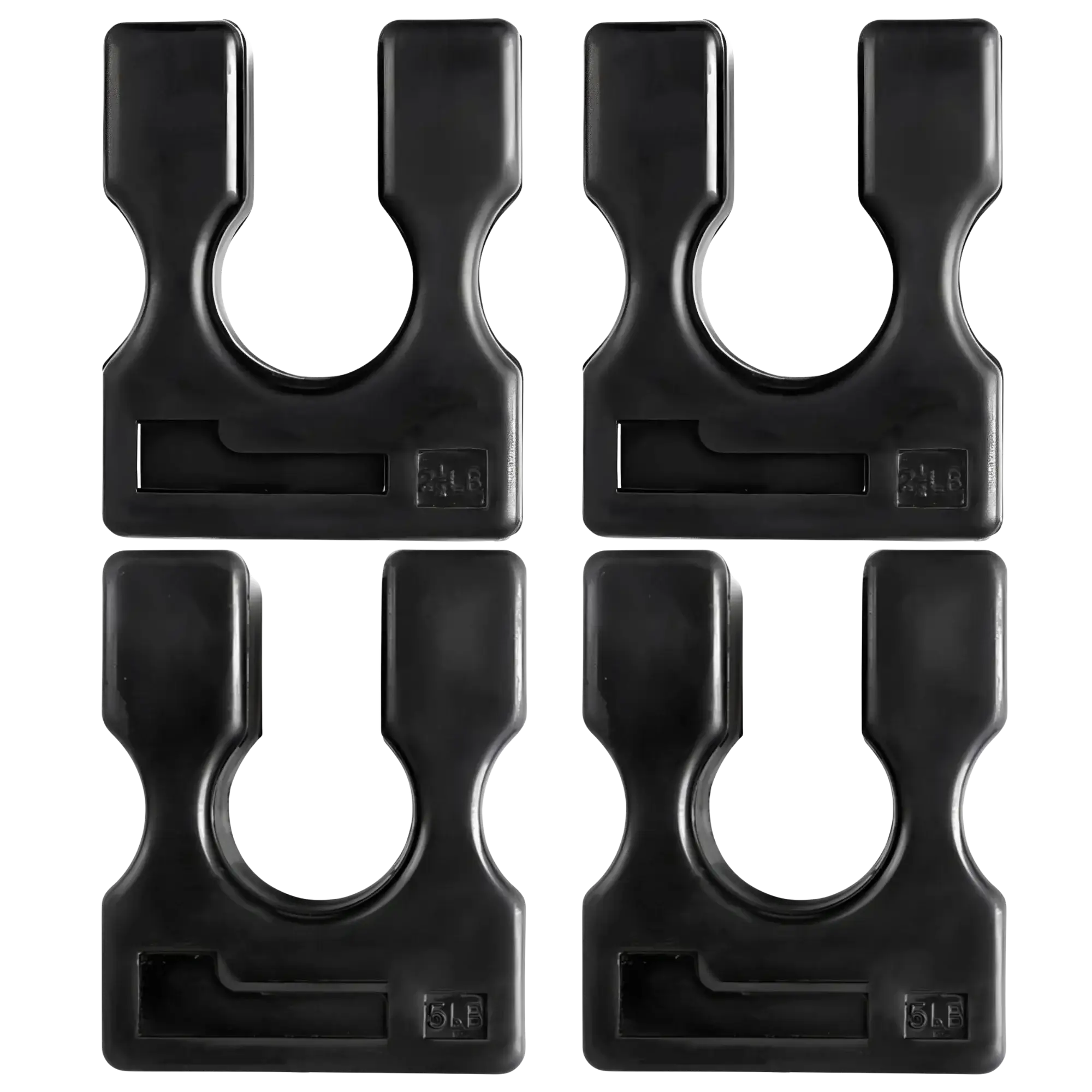 French Fitness 4-Piece Weight Stack Plate Adapter Set (2×2.5 lb + 2×5 lb) (New)