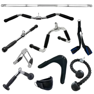 French Fitness Cable Machine Attachment 10-Piece Functional Grip Kit (New)