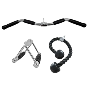 French Fitness Cable Machine Attachment 3-Piece Essentials Bundle (New)