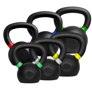French Fitness Cast Iron Kettlebell Set 5-30 lbs (New)
