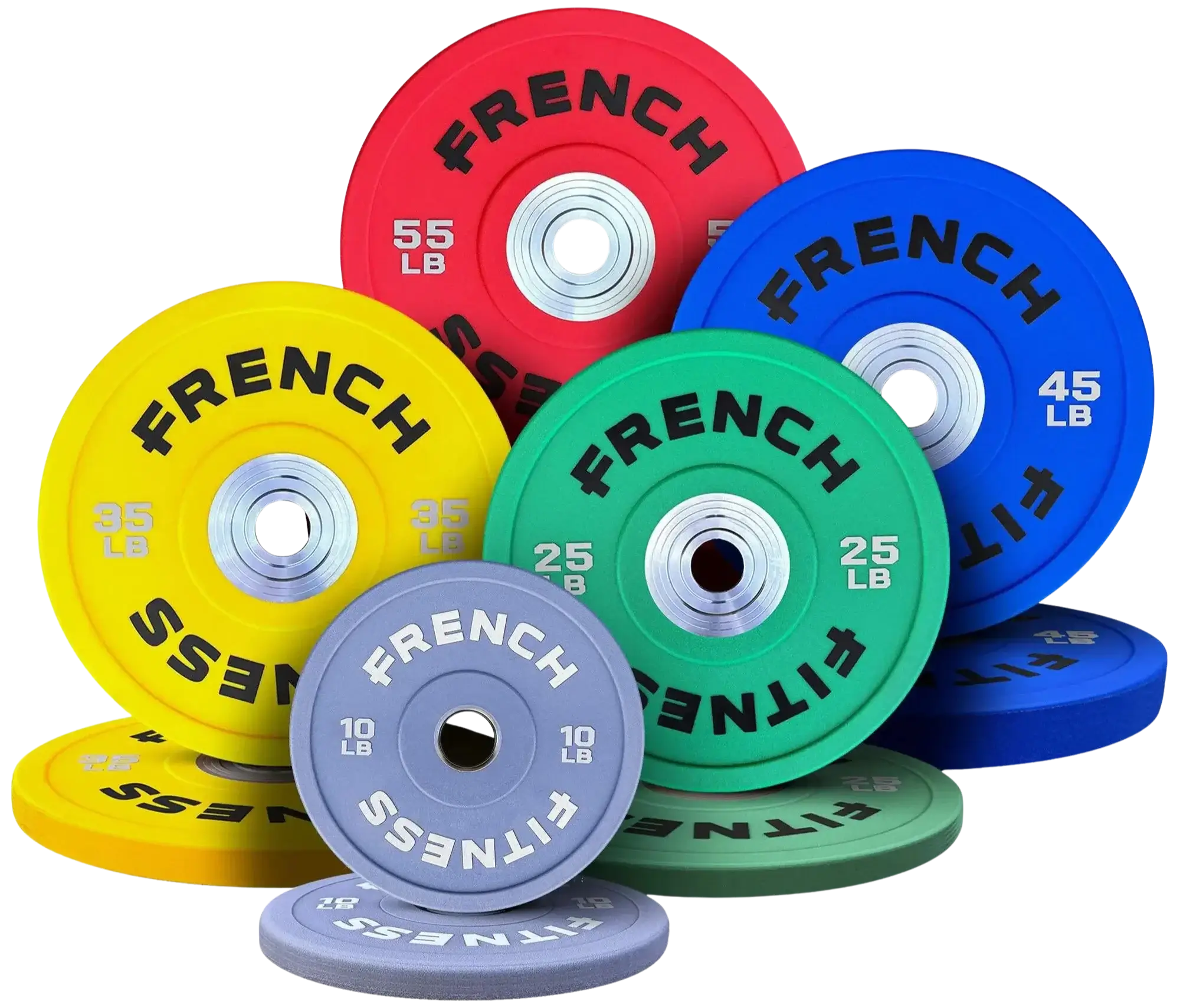 French Fitness Competition Urethane Bumper Plate 340 lb Colored (New)