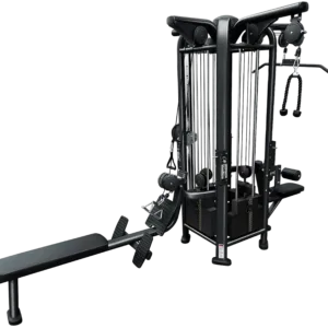 French Fitness FFB Black 4 Stack Multi Jungle Gym (New)