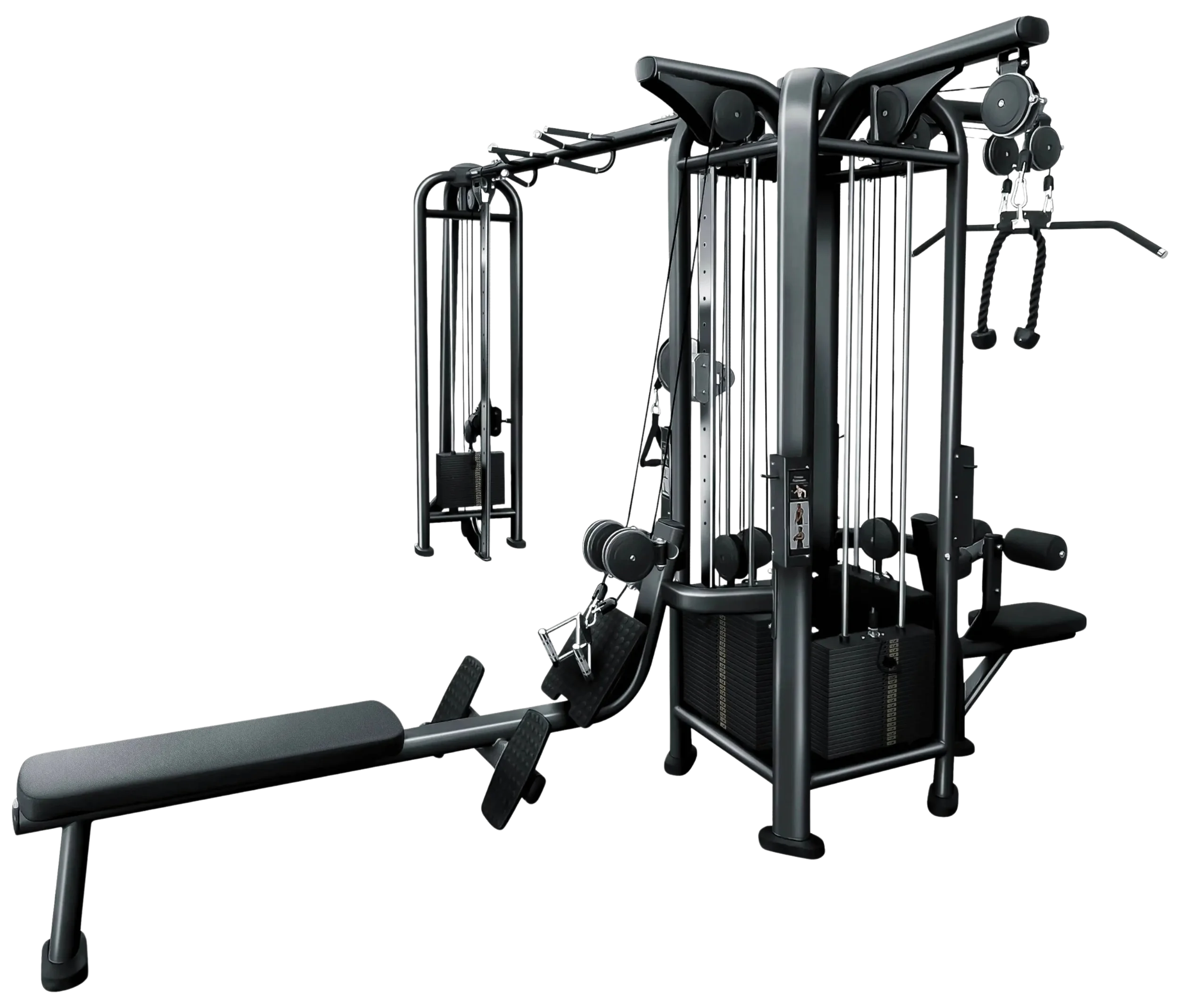 French Fitness FFB Black 5 Stack Multi Jungle Gym (New)