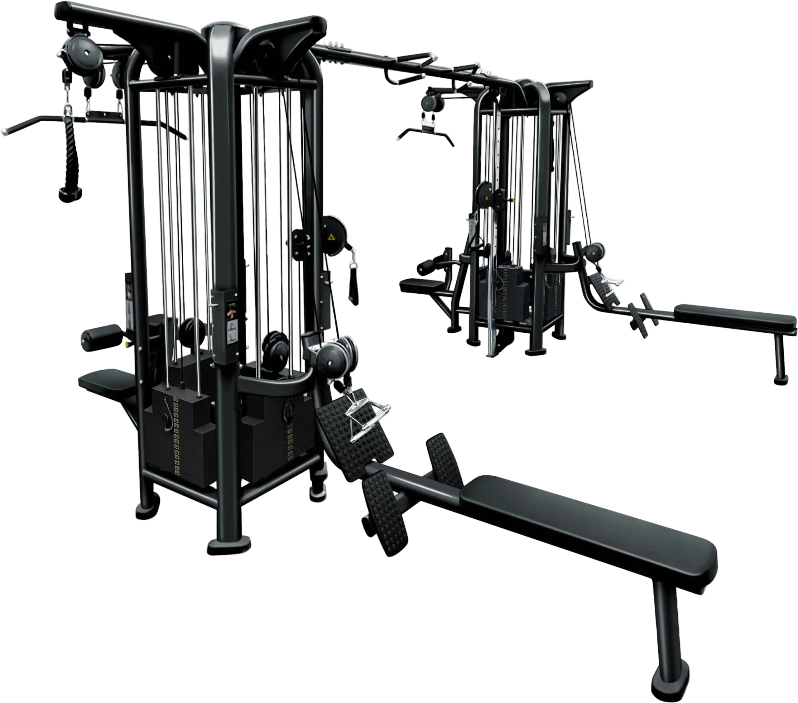 French Fitness FFB Black 8 Stack Multi Jungle Gym (New)
