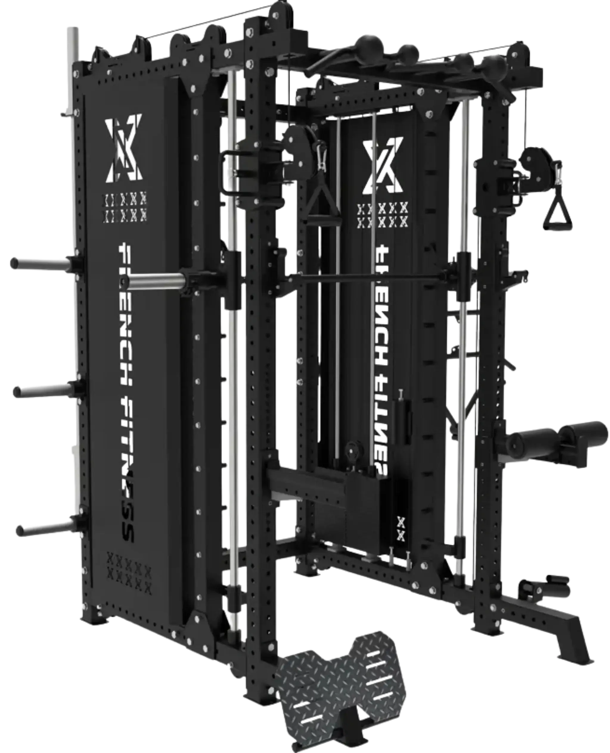 French Fitness FSR100-CB Commercial Cable Smith Rack