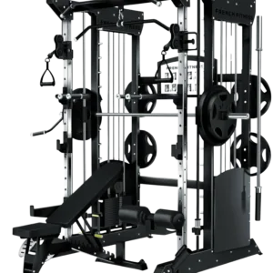 French Fitness FSR70 Dual Cable Smith & Half Rack System (New)