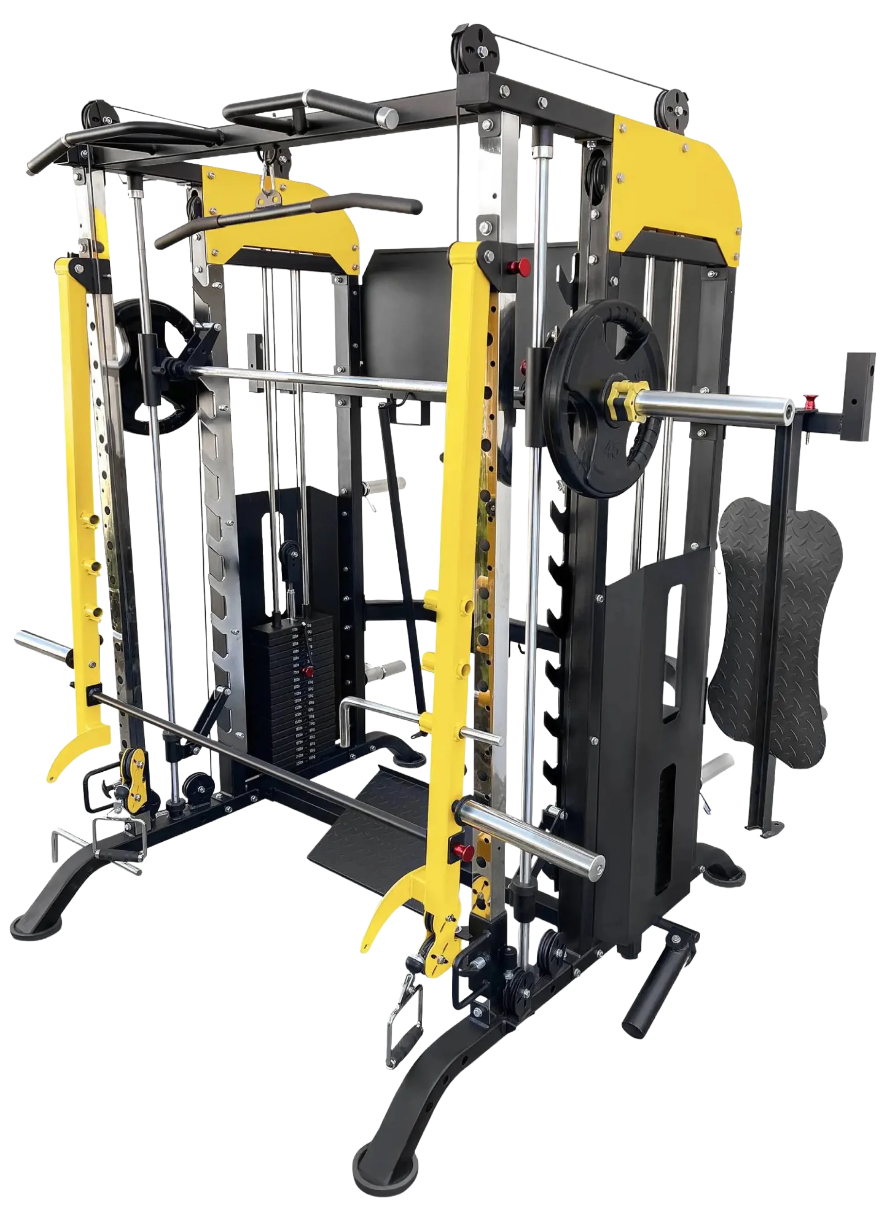 French Fitness FSR90 Functional Trainer Smith & Squat Rack Machine (New)