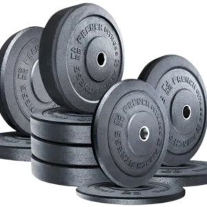 French Fitness Olympic Bumper Plate Set 280 lbs - Crumb Rubber (New)