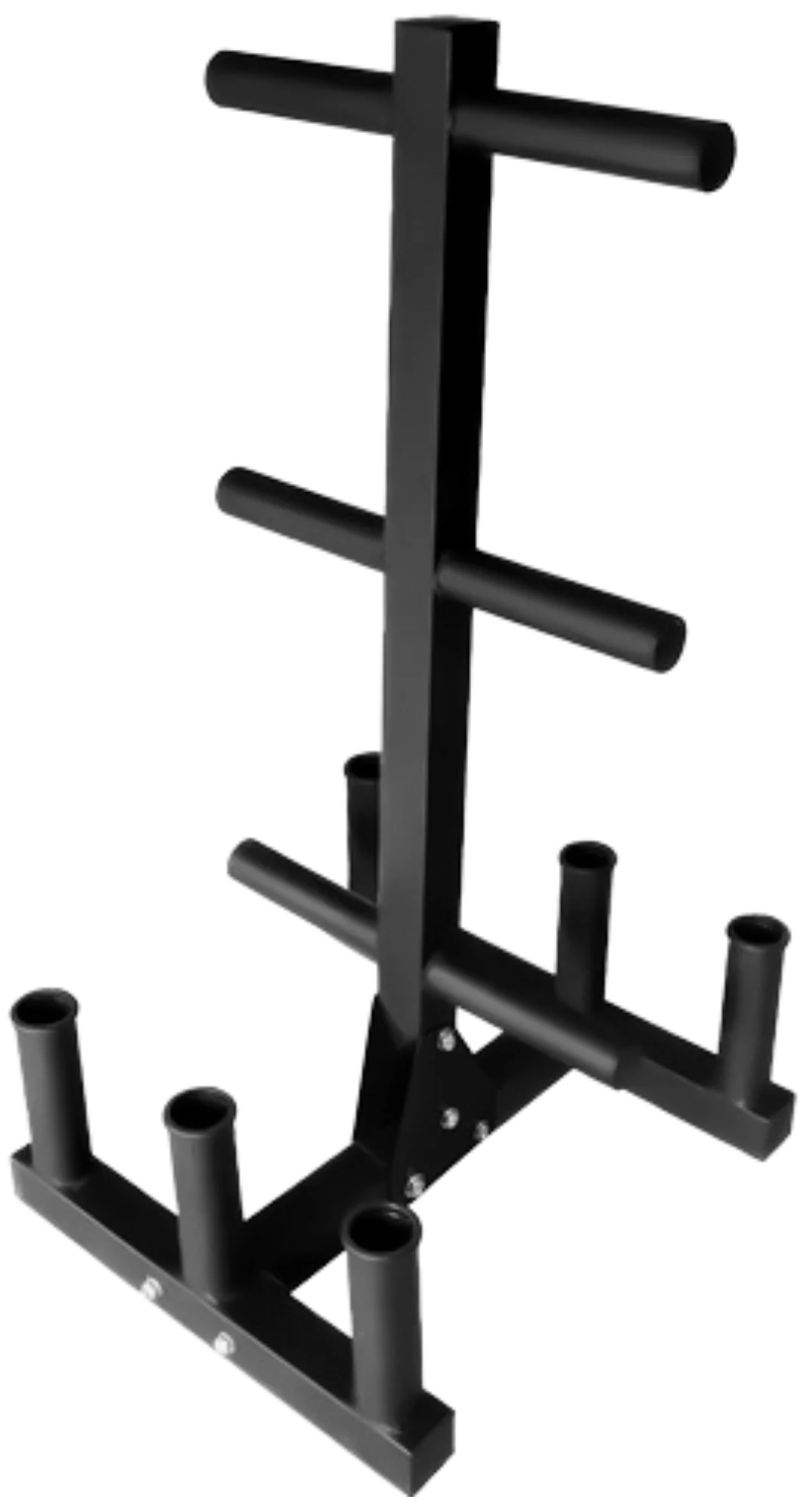 French Fitness Olympic Weight Plate Tree Rack & Bar Holder (New)