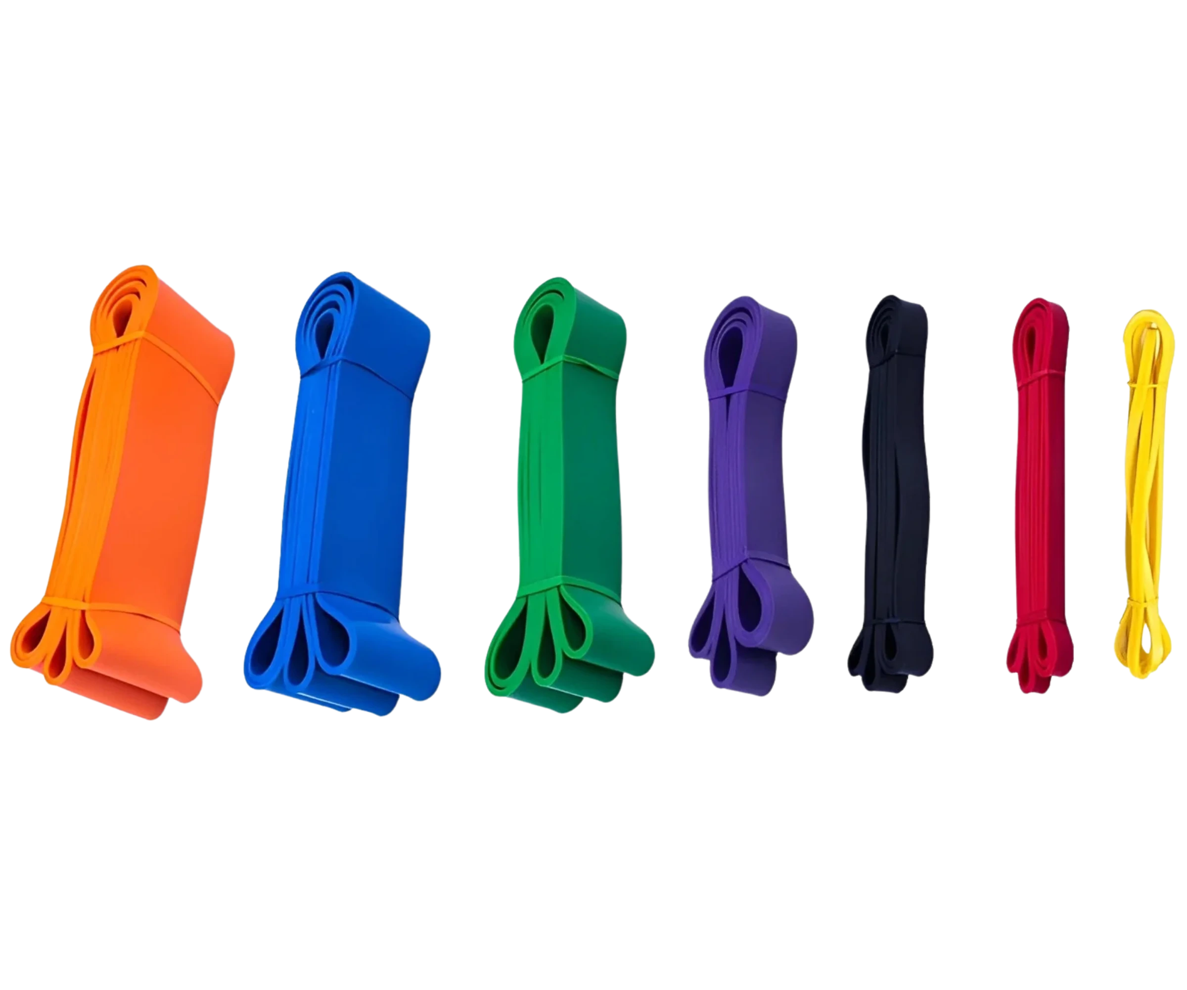 French Fitness Resistance Pull Up Assist Bands - Set of 7 (New)