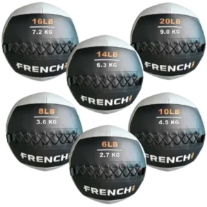 French Fitness Soft Medicine Wall Ball Set of 6 (6 to 20 lbs) (New)