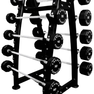 French Fitness Straight Urethane Barbell Bar Set, 20-110 lbs (New)